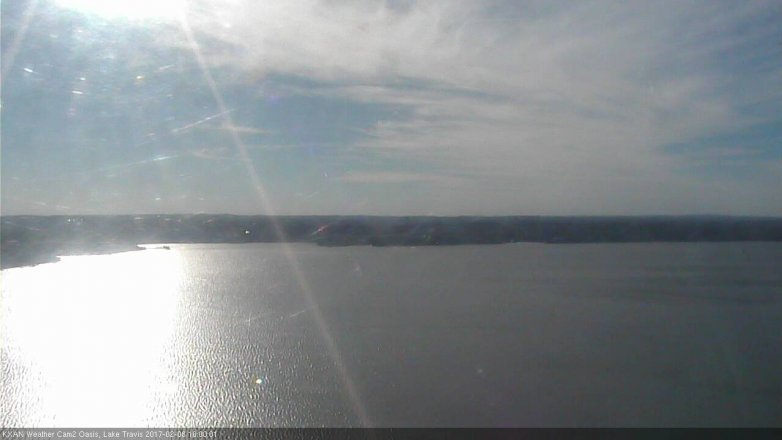 Lake Travis webcam, February 8, 2017 3:25 PM CT