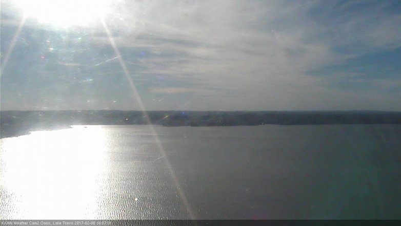 Lake Travis webcam, February 8, 2017 3:35 PM CT