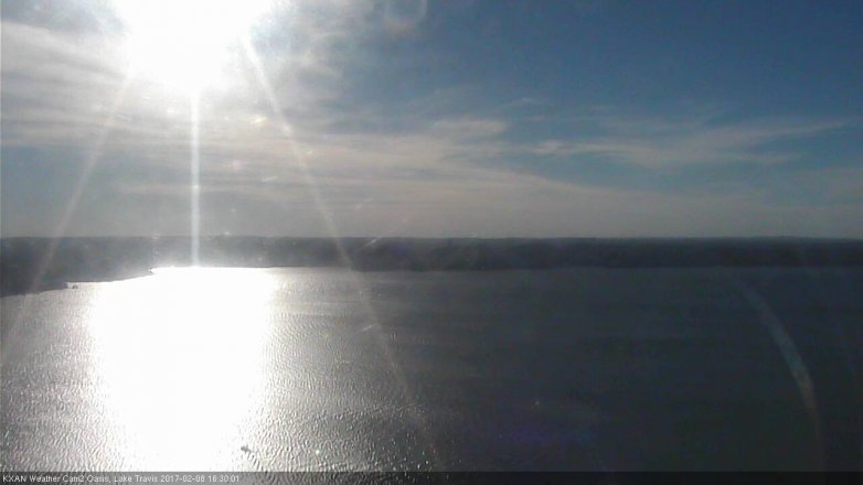 Lake Travis webcam, February 8, 2017 3:40 PM CT