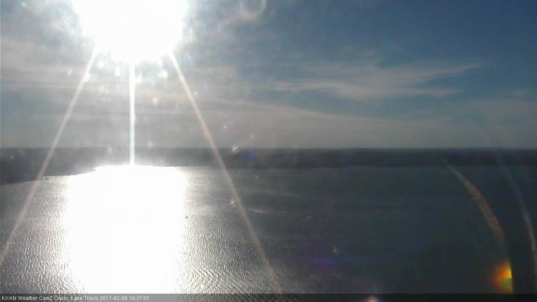 Lake Travis webcam, February 8, 2017 3:55 PM CT