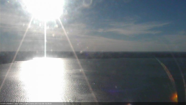 Lake Travis webcam, February 8, 2017 4:00 PM CT