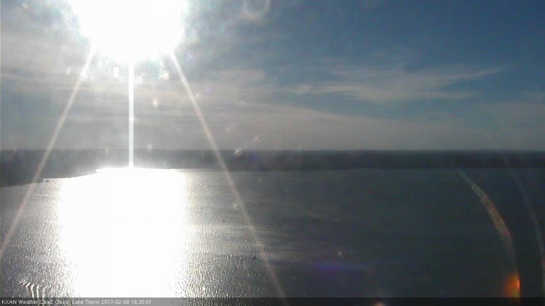 Lake Travis webcam, February 8, 2017 4:05 PM CT