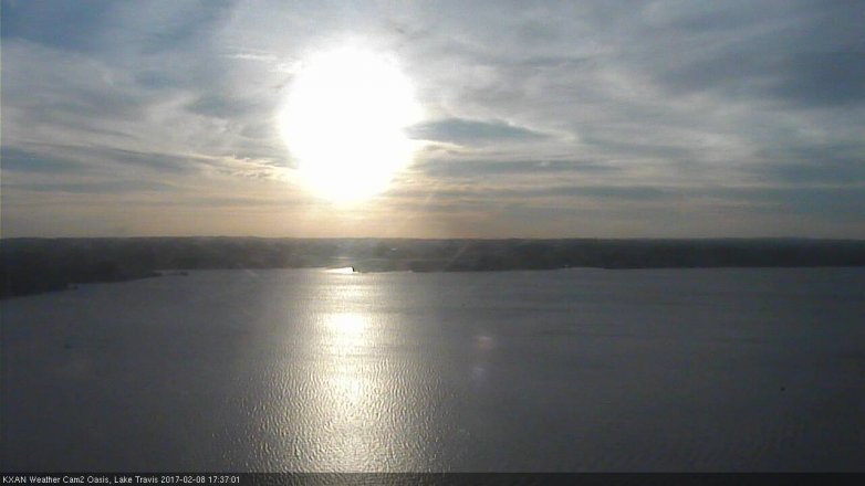 Lake Travis webcam, February 8, 2017 4:45 PM CT