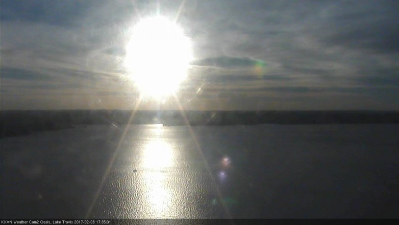 Lake Travis webcam, February 8, 2017 5:05 PM CT