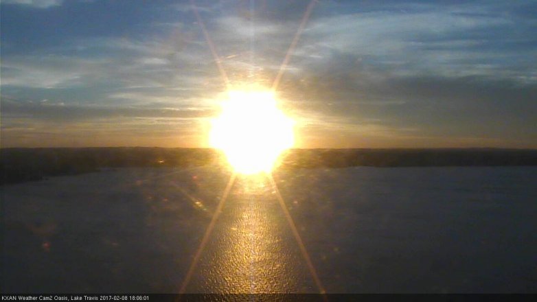 Lake Travis webcam, February 8, 2017 5:15 PM CT