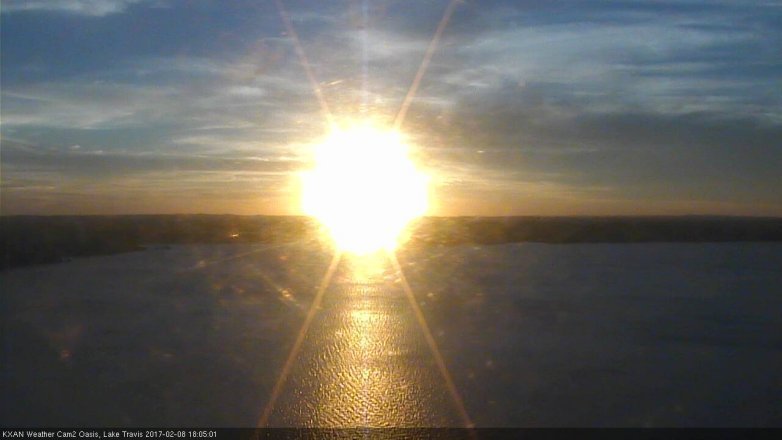 Lake Travis webcam, February 8, 2017 5:20 PM CT
