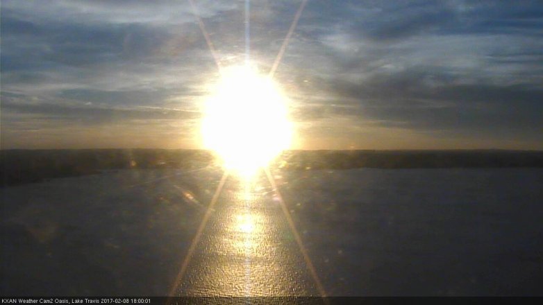 Lake Travis webcam, February 8, 2017 5:30 PM CT