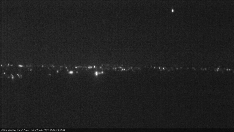 Lake Travis webcam, February 8, 2017 7:40 PM CT