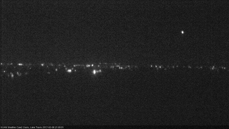 Lake Travis webcam, February 8, 2017 8:05 PM CT
