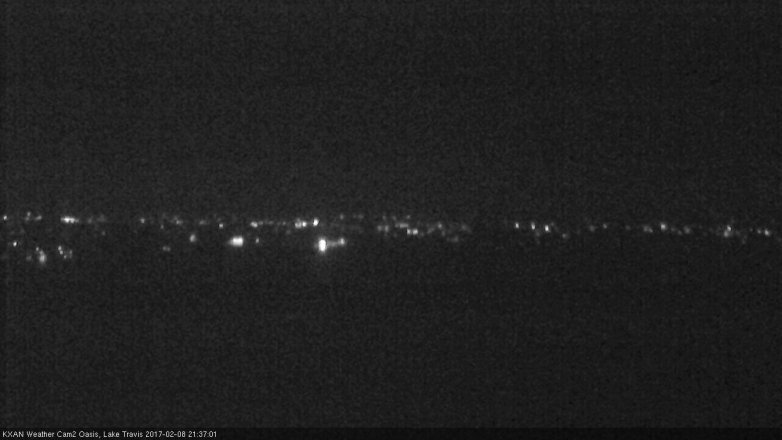 Lake Travis webcam, February 8, 2017 9:00 PM CT