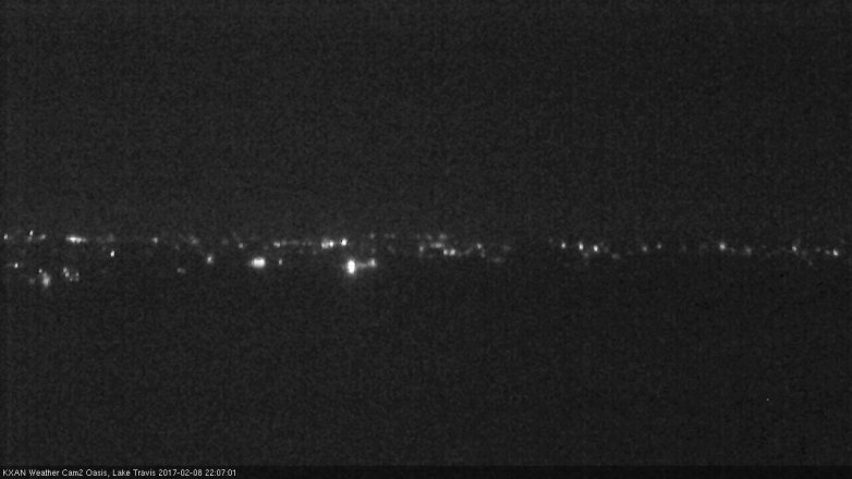 Lake Travis webcam, February 8, 2017 9:35 PM CT