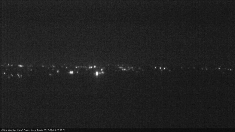 Lake Travis webcam, February 8, 2017 10:40 PM CT