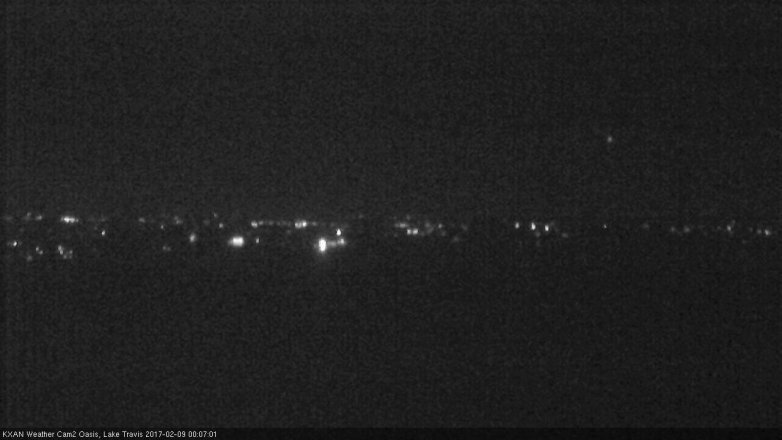 Lake Travis webcam, February 8, 2017 11:15 PM CT
