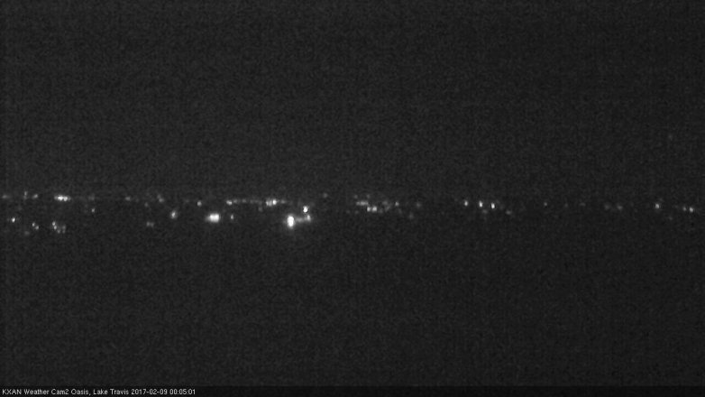 Lake Travis webcam, February 8, 2017 11:30 PM CT