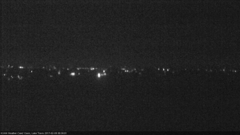 Lake Travis webcam, February 8, 2017 11:35 PM CT