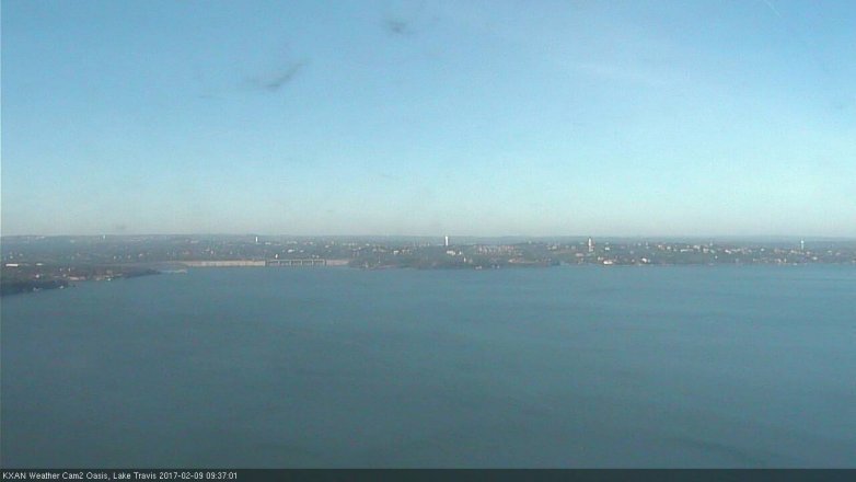Lake Travis webcam, February 9, 2017 9:00 AM CT