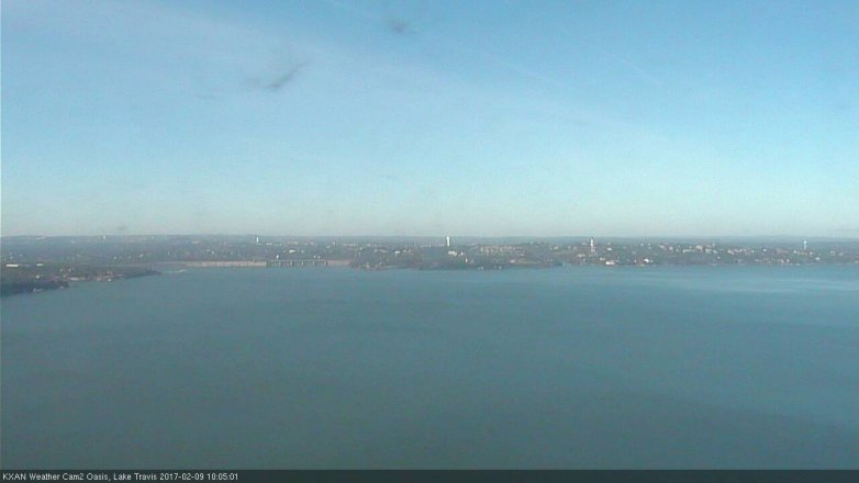Lake Travis webcam, February 9, 2017 9:10 AM CT