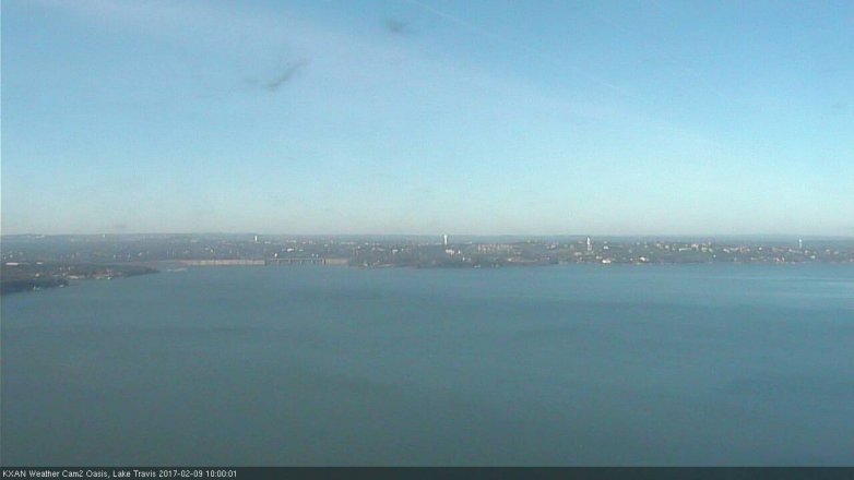 Lake Travis webcam, February 9, 2017 9:25 AM CT