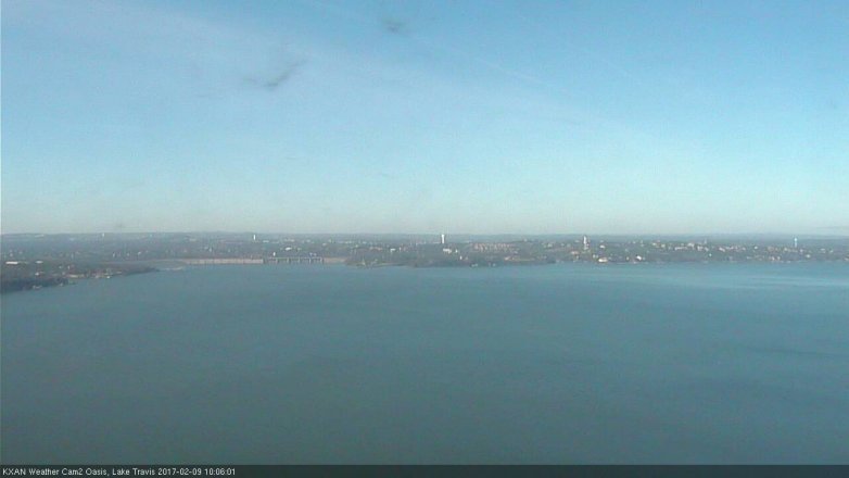 Lake Travis webcam, February 9, 2017 9:35 AM CT
