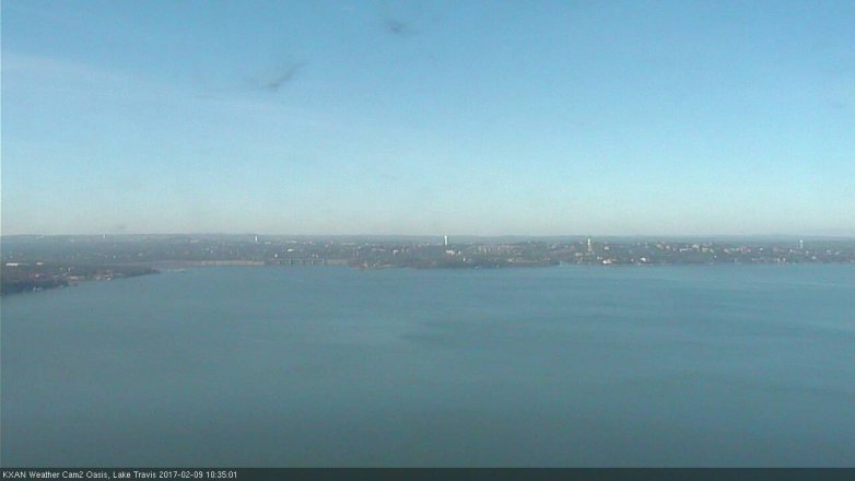 Lake Travis webcam, February 9, 2017 9:40 AM CT