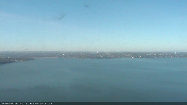 Lake Travis webcam, February 9, 2017 9:45 AM CT