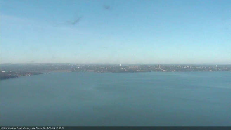 Lake Travis webcam, February 9, 2017 10:00 AM CT