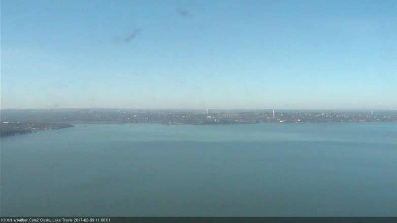 Lake Travis webcam, February 9, 2017 10:05 AM CT