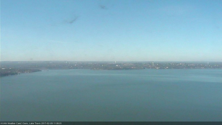 Lake Travis webcam, February 9, 2017 10:10 AM CT