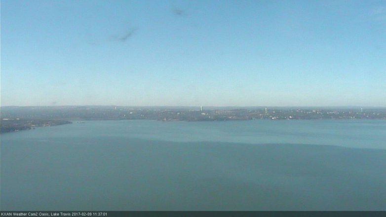Lake Travis webcam, February 9, 2017 10:40 AM CT