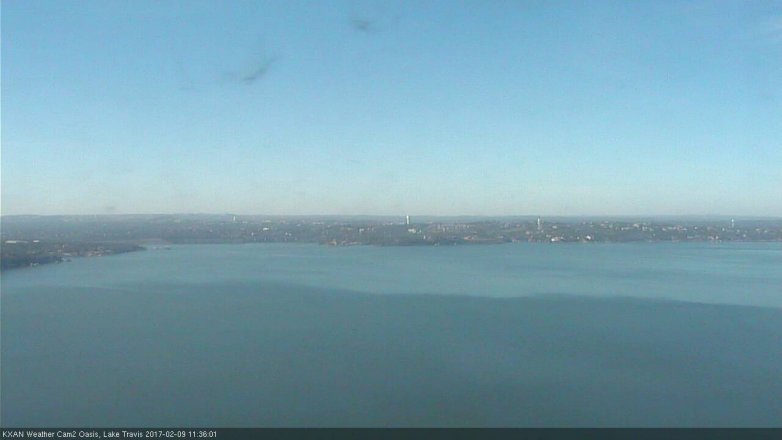 Lake Travis webcam, February 9, 2017 10:45 AM CT