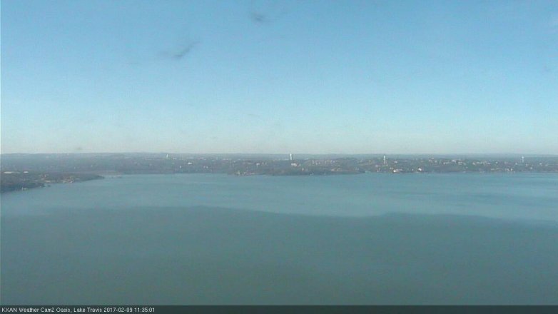 Lake Travis webcam, February 9, 2017 10:55 AM CT