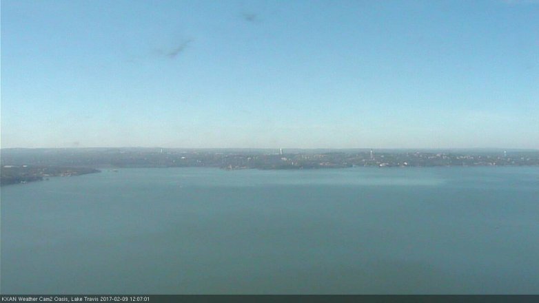 Lake Travis webcam, February 9, 2017 11:30 AM CT