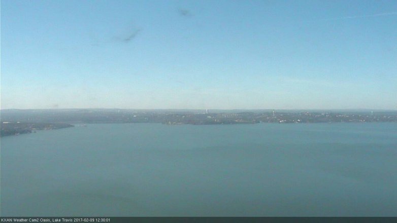 Lake Travis webcam, February 9, 2017 11:35 AM CT