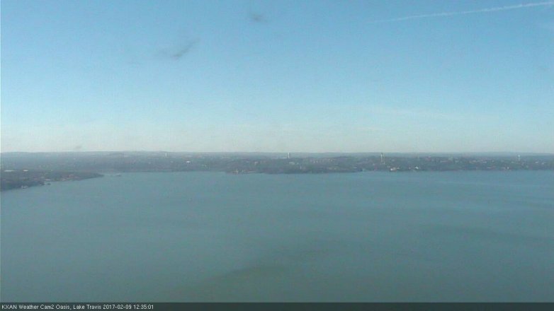 Lake Travis webcam, February 9, 2017 11:40 AM CT