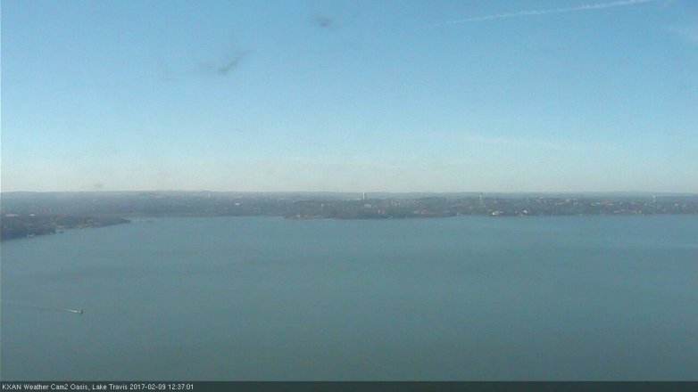 Lake Travis webcam, February 9, 2017 11:55 AM CT