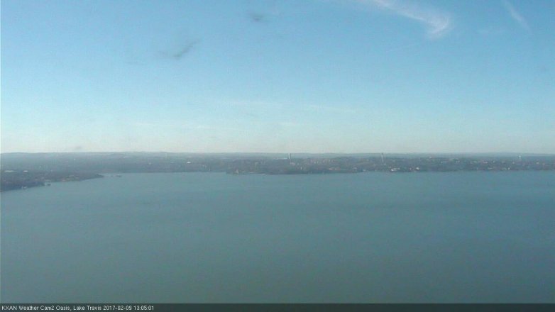 Lake Travis webcam, February 9, 2017 12:30 PM CT