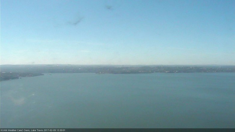 Lake Travis webcam, February 9, 2017 12:55 PM CT