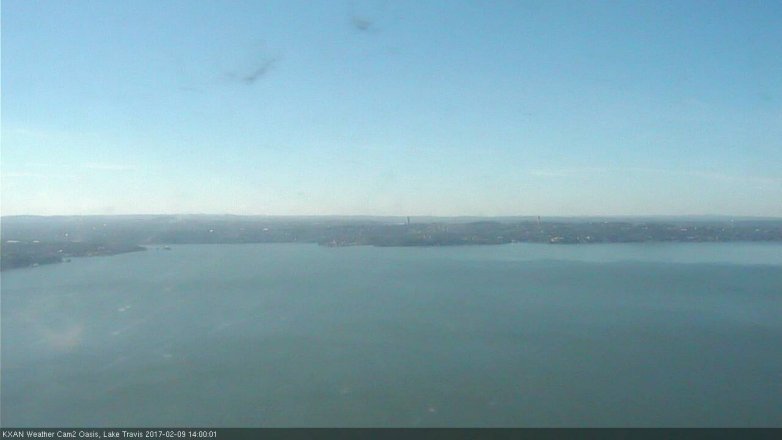 Lake Travis webcam, February 9, 2017 1:05 PM CT