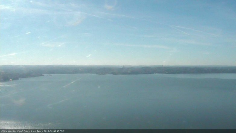 Lake Travis webcam, February 9, 2017 2:25 PM CT