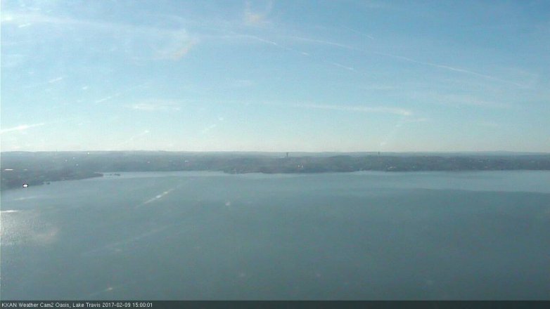Lake Travis webcam, February 9, 2017 2:30 PM CT