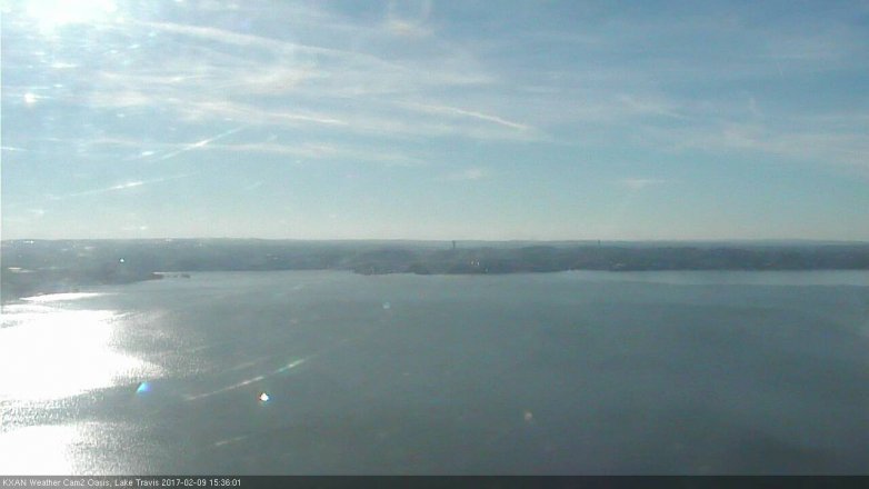Lake Travis webcam, February 9, 2017 2:40 PM CT