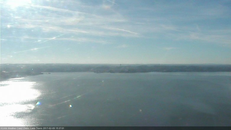Lake Travis webcam, February 9, 2017 2:45 PM CT