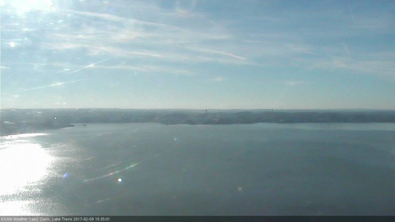 Lake Travis webcam, February 9, 2017 3:00 PM CT