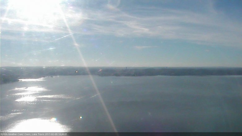 Lake Travis webcam, February 9, 2017 3:15 PM CT