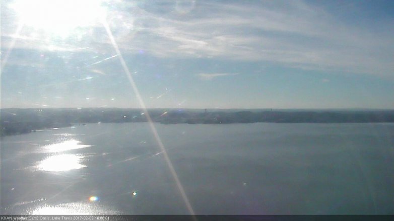 Lake Travis webcam, February 9, 2017 3:20 PM CT