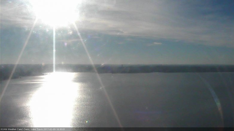 Lake Travis webcam, February 9, 2017 3:35 PM CT