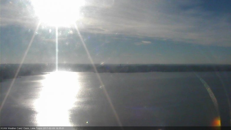 Lake Travis webcam, February 9, 2017 4:05 PM CT