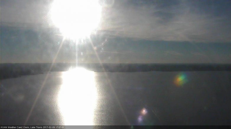 Lake Travis webcam, February 9, 2017 4:20 PM CT
