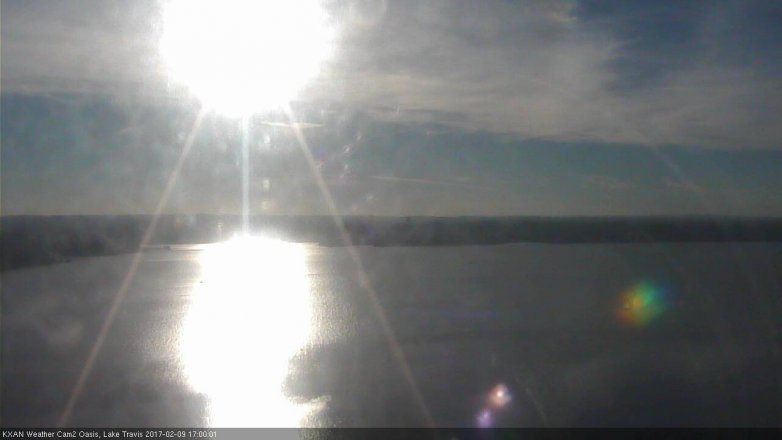 Lake Travis webcam, February 9, 2017 4:25 PM CT