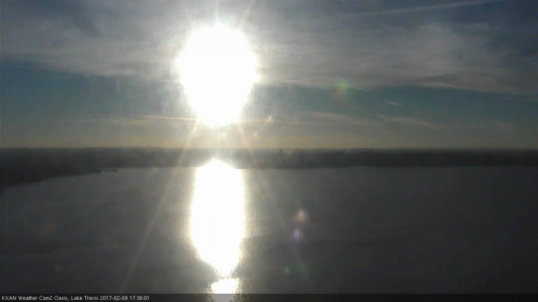 Lake Travis webcam, February 9, 2017 4:50 PM CT